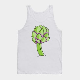 Funny artichoke is running Tank Top